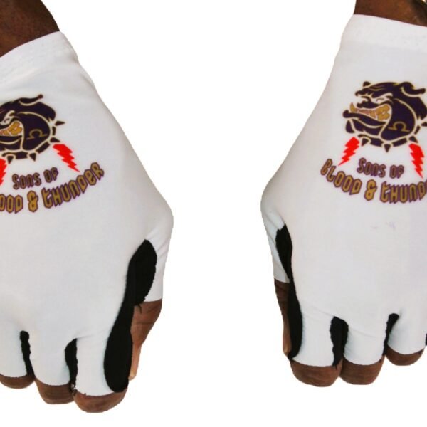 elite "winning white" cycling gloves